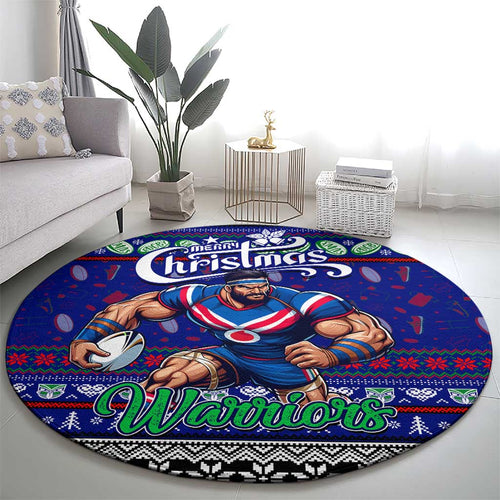 New Zealand Warriors Rugby Xmas Round Carpet Australia NRL Mascot
