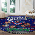 New Zealand Warriors Rugby Xmas Round Carpet Australia NRL Mascot