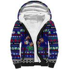 Personalized New Zealand Warriors Rugby Xmas Sherpa Hoodie Australia NRL Mascot