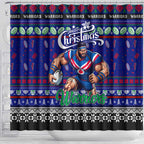 New Zealand Warriors Rugby Xmas Shower Curtain Australia NRL Mascot