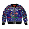 Personalized New Zealand Warriors Rugby Xmas Sleeve Zip Bomber Jacket Australia NRL Mascot