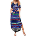 Personalized New Zealand Warriors Rugby Xmas Summer Maxi Dress Australia NRL Mascot