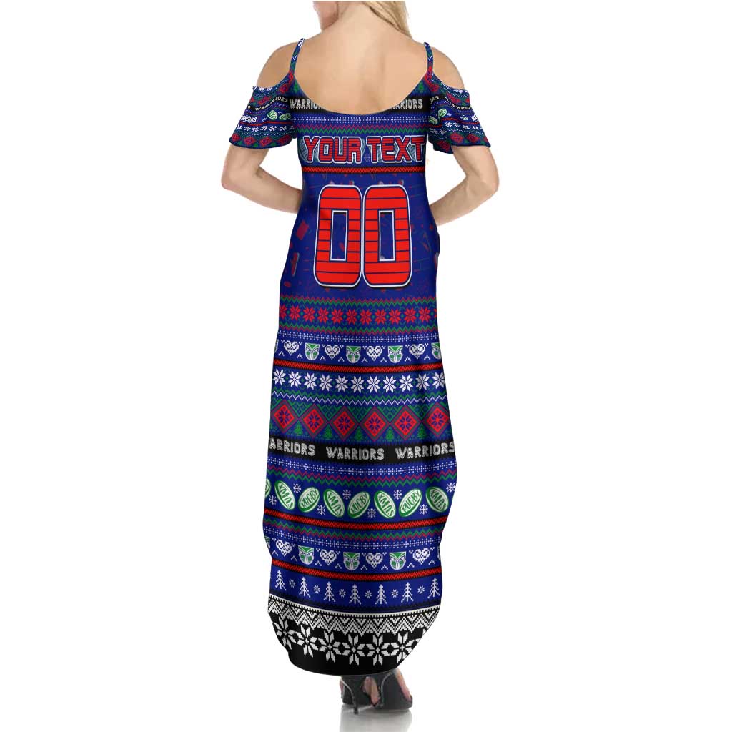 Personalized New Zealand Warriors Rugby Xmas Summer Maxi Dress Australia NRL Mascot