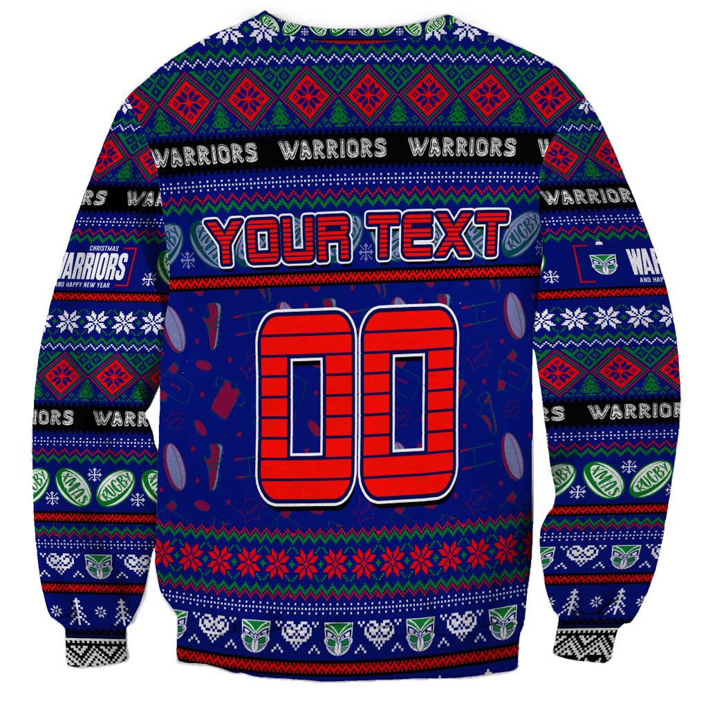 Personalized New Zealand Warriors Rugby Xmas Sweatshirt Australia NRL Mascot