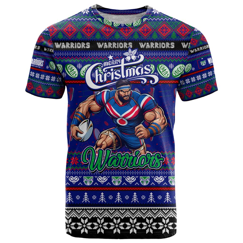 Personalized New Zealand Warriors Rugby Xmas T Shirt Australia NRL Mascot