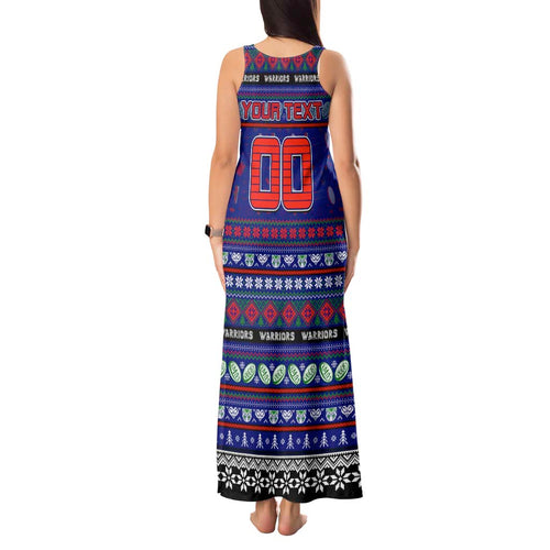 Personalized New Zealand Warriors Rugby Xmas Tank Maxi Dress Australia NRL Mascot