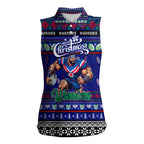 Personalized New Zealand Warriors Rugby Xmas Women Sleeveless Polo Shirt Australia NRL Mascot