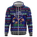 Personalized New Zealand Warriors Rugby Xmas Zip Hoodie Australia NRL Mascot