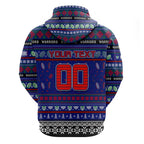 Personalized New Zealand Warriors Rugby Xmas Zip Hoodie Australia NRL Mascot