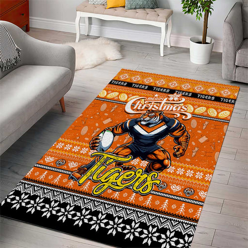 Tigers Rugby Xmas Area Rug Australia NRL Mascot