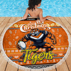 Tigers Rugby Xmas Beach Blanket Australia NRL Mascot