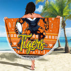 Tigers Rugby Xmas Beach Blanket Australia NRL Mascot