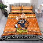 Tigers Rugby Xmas Bedding Set Australia NRL Mascot