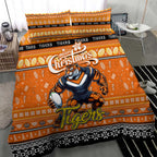 Tigers Rugby Xmas Bedding Set Australia NRL Mascot