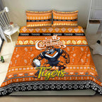 Tigers Rugby Xmas Bedding Set Australia NRL Mascot
