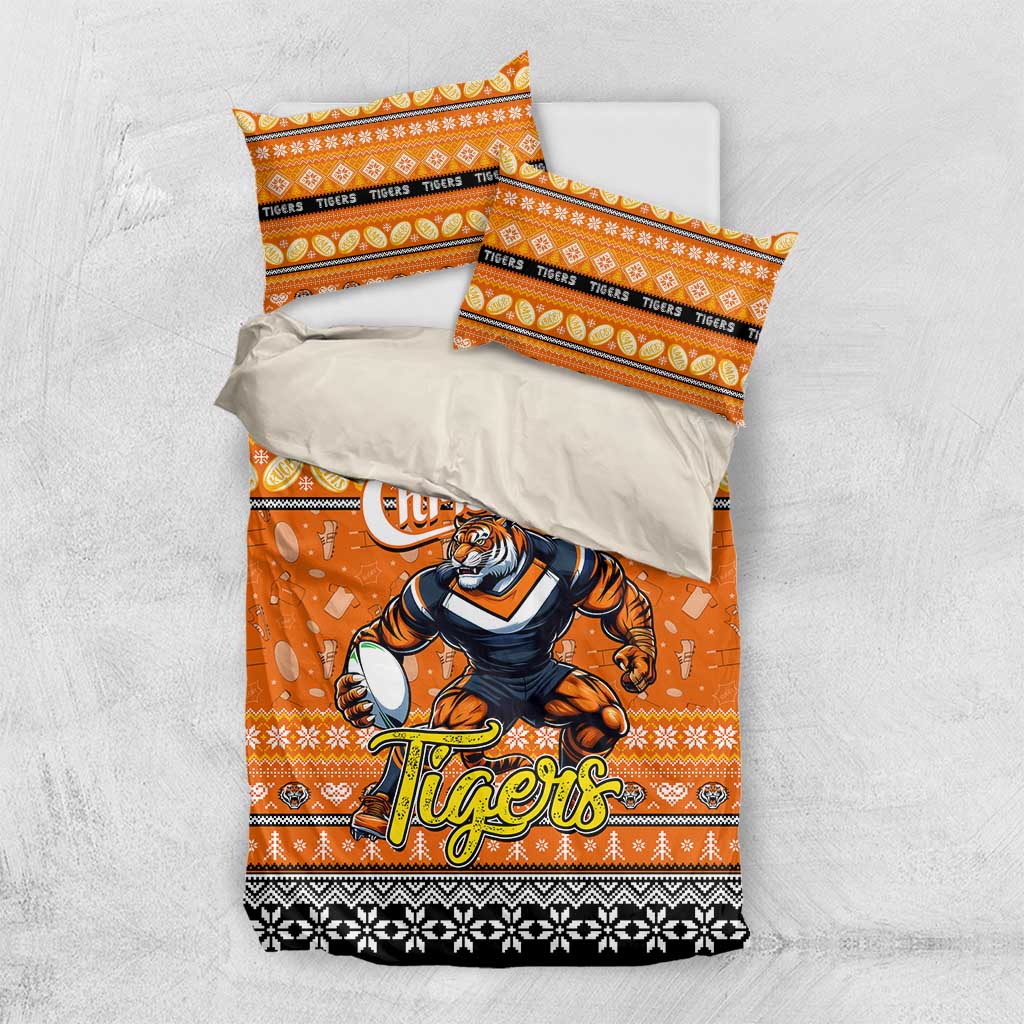 Tigers Rugby Xmas Bedding Set Australia NRL Mascot