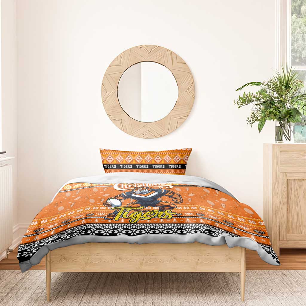 Tigers Rugby Xmas Bedding Set Australia NRL Mascot