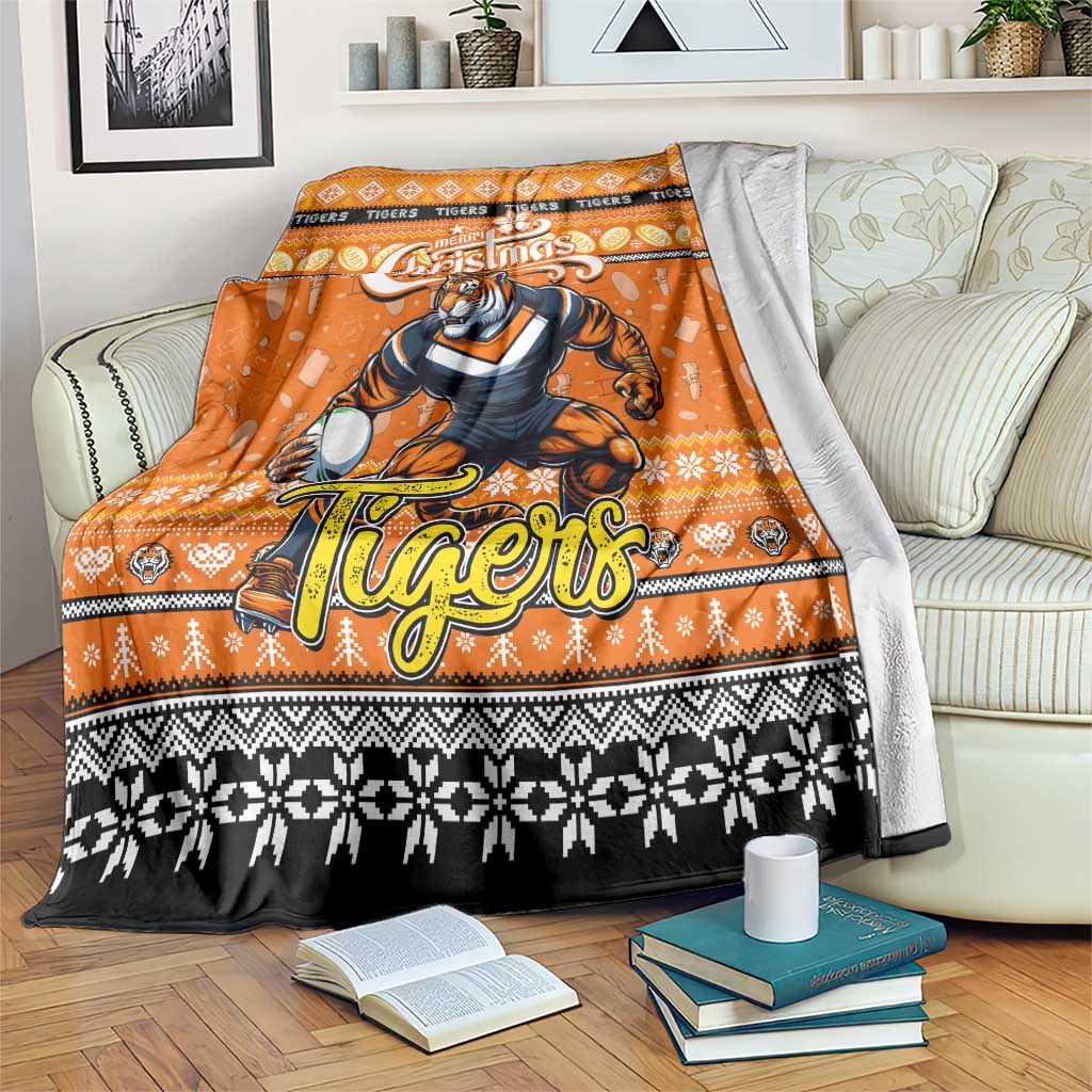 Tigers Rugby Xmas Blanket Australia NRL Mascot