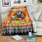 Tigers Rugby Xmas Blanket Australia NRL Mascot