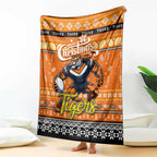 Tigers Rugby Xmas Blanket Australia NRL Mascot