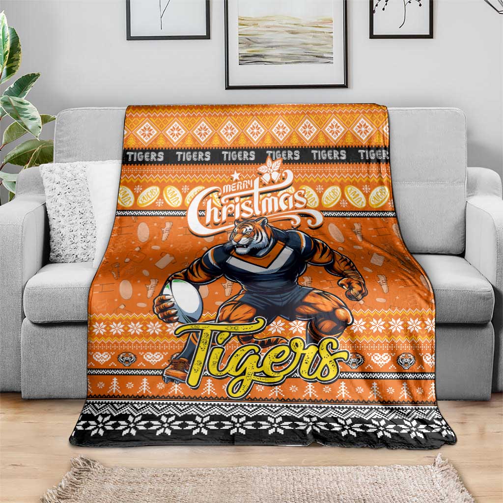 Tigers Rugby Xmas Blanket Australia NRL Mascot