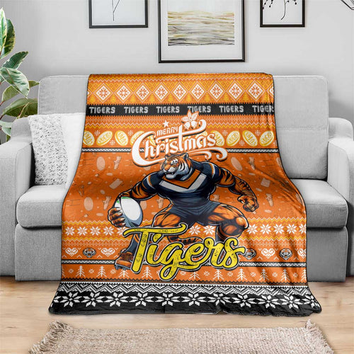 Tigers Rugby Xmas Blanket Australia NRL Mascot