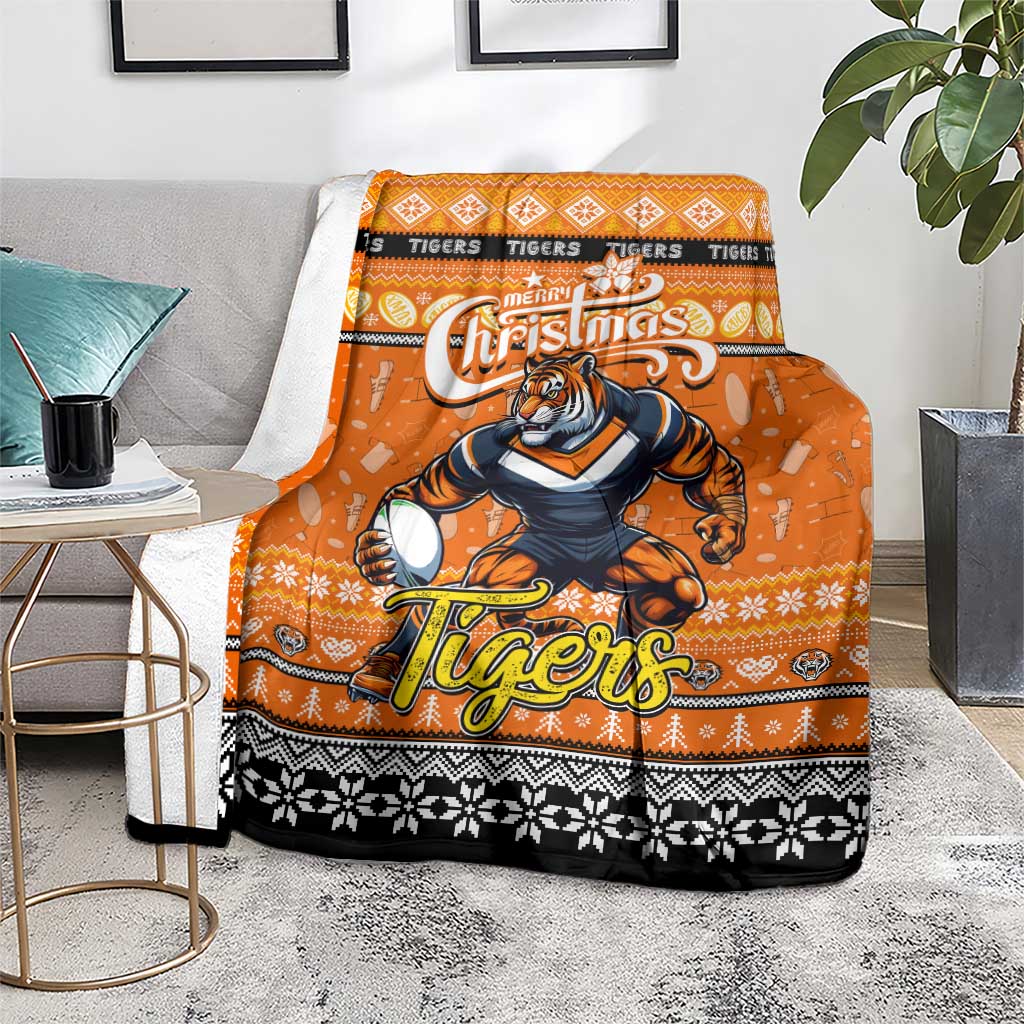 Tigers Rugby Xmas Blanket Australia NRL Mascot
