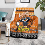 Tigers Rugby Xmas Blanket Australia NRL Mascot