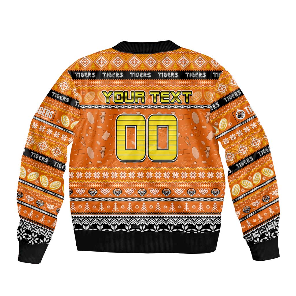 Personalized Tigers Rugby Xmas Bomber Jacket Australia NRL Mascot