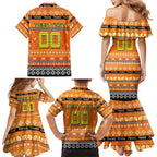 Personalized Tigers Rugby Xmas Family Matching Mermaid Dress and Hawaiian Shirt Australia NRL Mascot