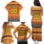 Personalized Tigers Rugby Xmas Family Matching Puletasi and Hawaiian Shirt Australia NRL Mascot