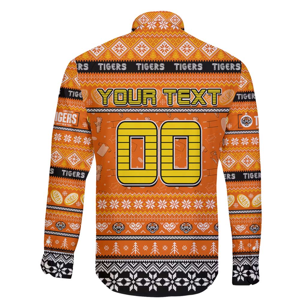 Personalized Tigers Rugby Xmas Family Matching Summer Maxi Dress and Hawaiian Shirt Australia NRL Mascot