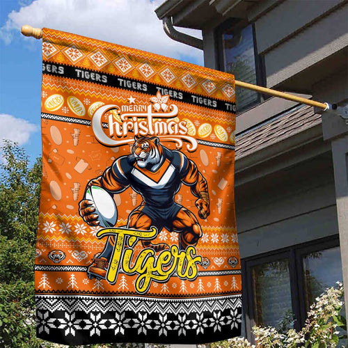 Tigers Rugby Xmas Garden Flag Australia NRL Mascot