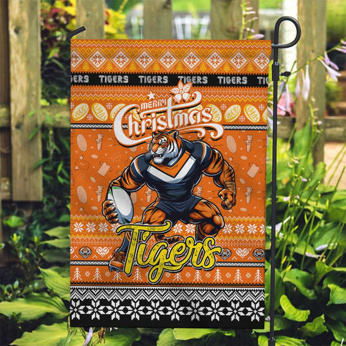 Tigers Rugby Xmas Garden Flag Australia NRL Mascot