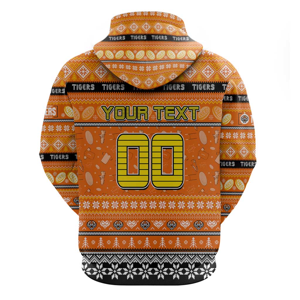 Personalized Tigers Rugby Xmas Hoodie Australia NRL Mascot