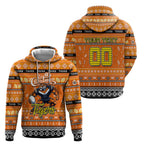 Personalized Tigers Rugby Xmas Hoodie Australia NRL Mascot
