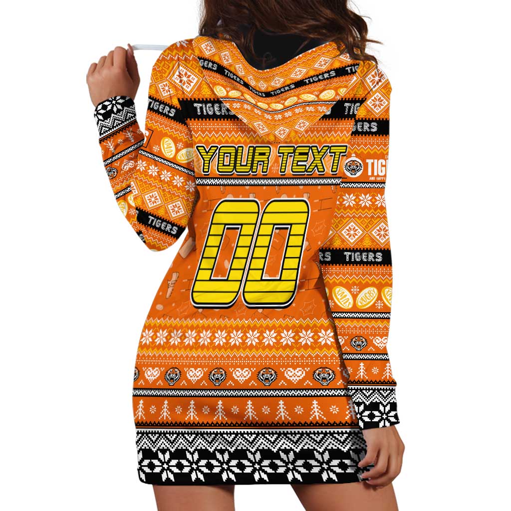 Personalized Tigers Rugby Xmas Hoodie Dress Australia NRL Mascot