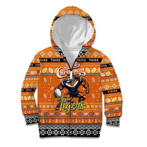 Personalized Tigers Rugby Xmas Kid Hoodie Australia NRL Mascot