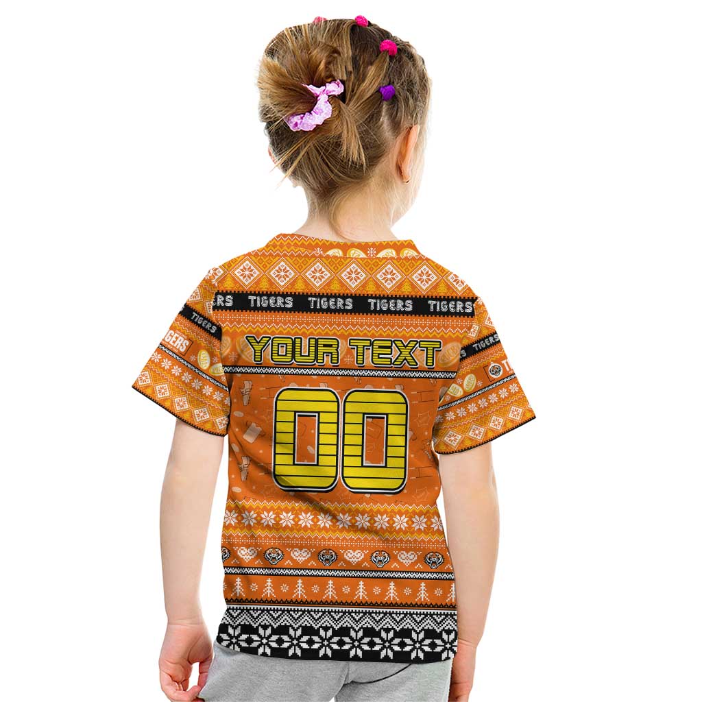 Personalized Tigers Rugby Xmas Kid T Shirt Australia NRL Mascot