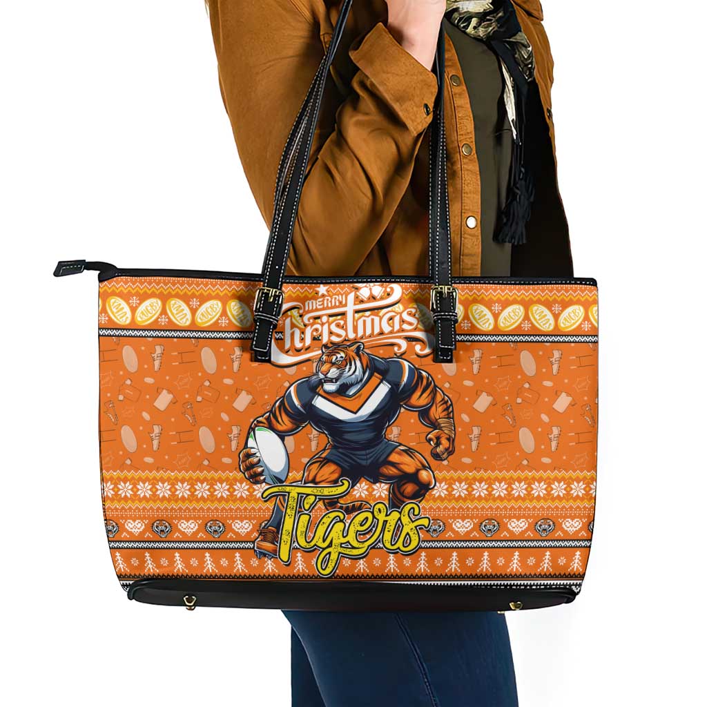 Tigers Rugby Xmas Leather Tote Bag Australia NRL Mascot