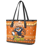 Tigers Rugby Xmas Leather Tote Bag Australia NRL Mascot