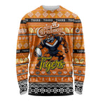 Personalized Tigers Rugby Xmas Long Sleeve Shirt Australia NRL Mascot