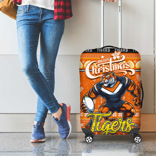 Tigers Rugby Xmas Luggage Cover Australia NRL Mascot