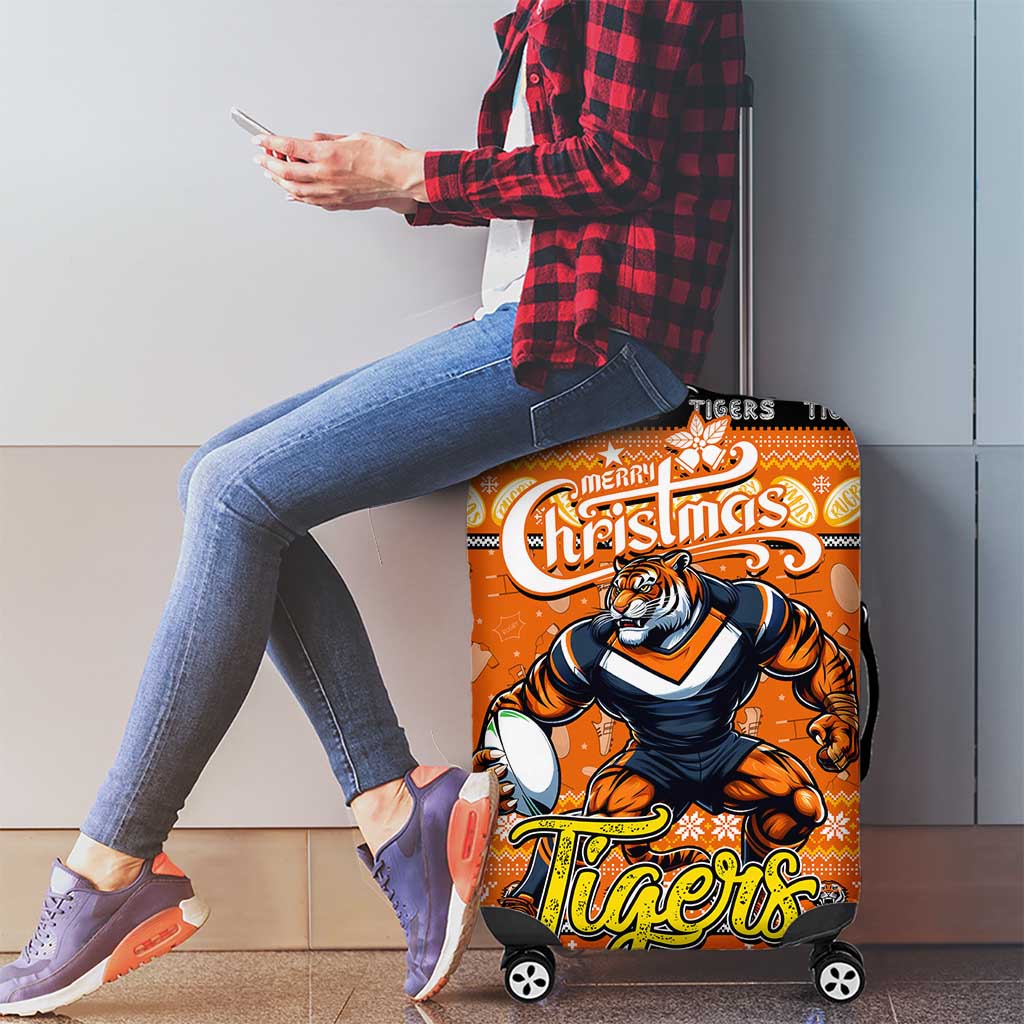 Tigers Rugby Xmas Luggage Cover Australia NRL Mascot