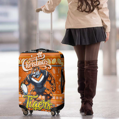 Tigers Rugby Xmas Luggage Cover Australia NRL Mascot