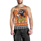 Personalized Tigers Rugby Xmas Men Tank Top Australia NRL Mascot