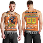 Personalized Tigers Rugby Xmas Men Tank Top Australia NRL Mascot