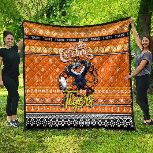 Tigers Rugby Xmas Quilt Australia NRL Mascot