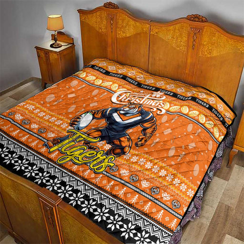 Tigers Rugby Xmas Quilt Australia NRL Mascot