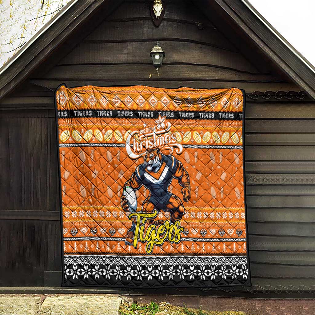 Tigers Rugby Xmas Quilt Australia NRL Mascot